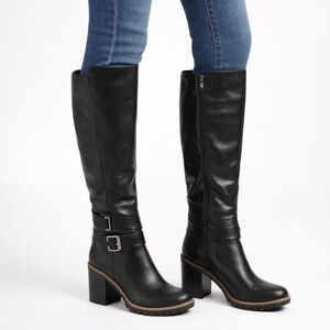 Sun + Stone Black Knee High Boots